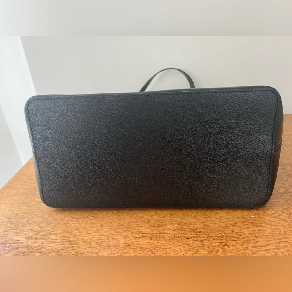 kate spade Tan and Black Two-Tone Leather Tote